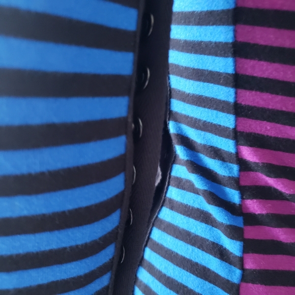 Betsey Johnson | Striped Mini Dress with Snaps - Picture 8 of 10